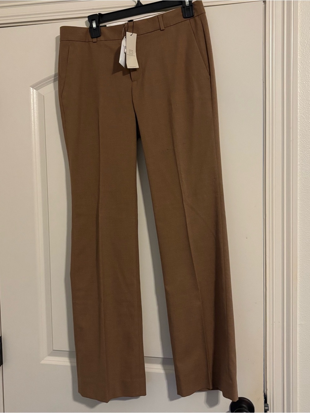 Banana Republic Factory Straight-Leg Dress Pants in camel color